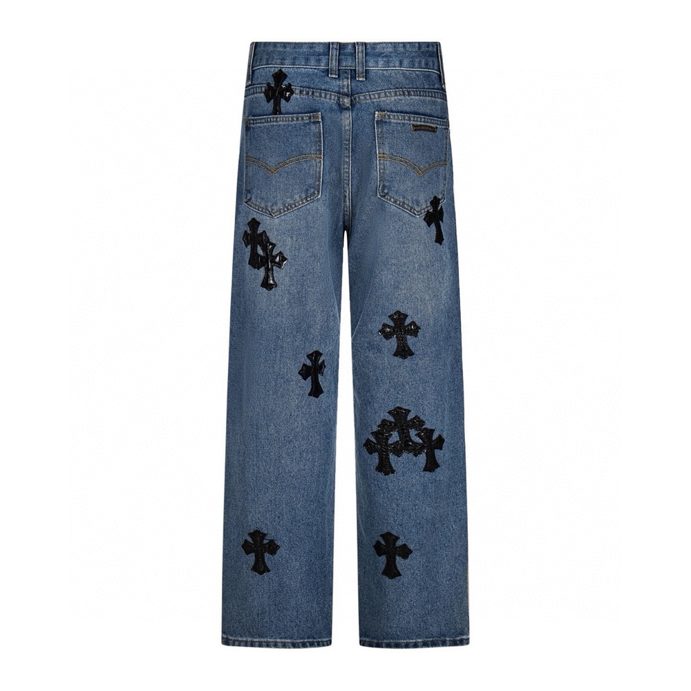 Chrome Hearts Embroidered Cross Patch Straight-Le… - image 2